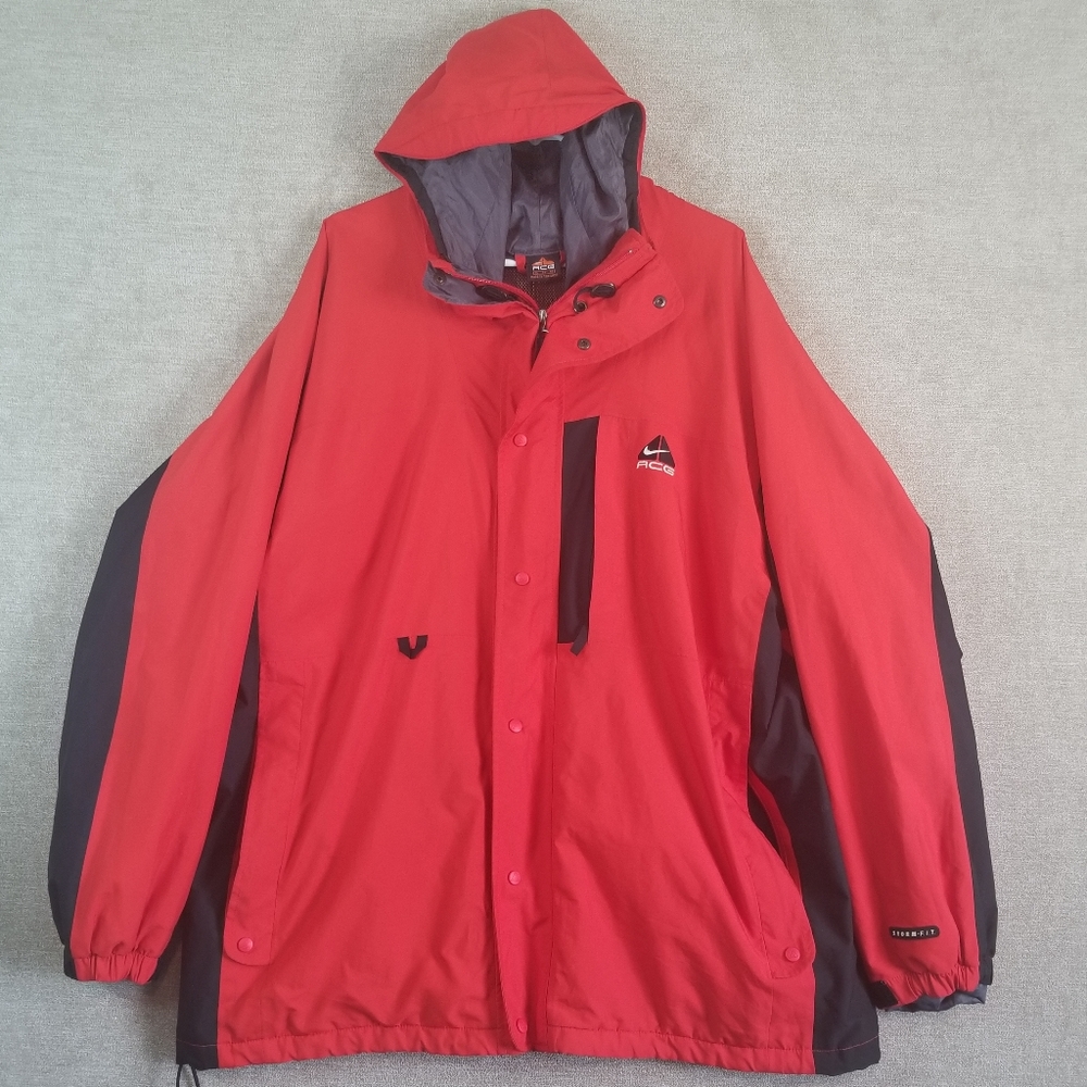 VTG Nike ACG Mens XL Storm Gear Jacket Light Full Zip Hood Coat Windbreaker Y2K